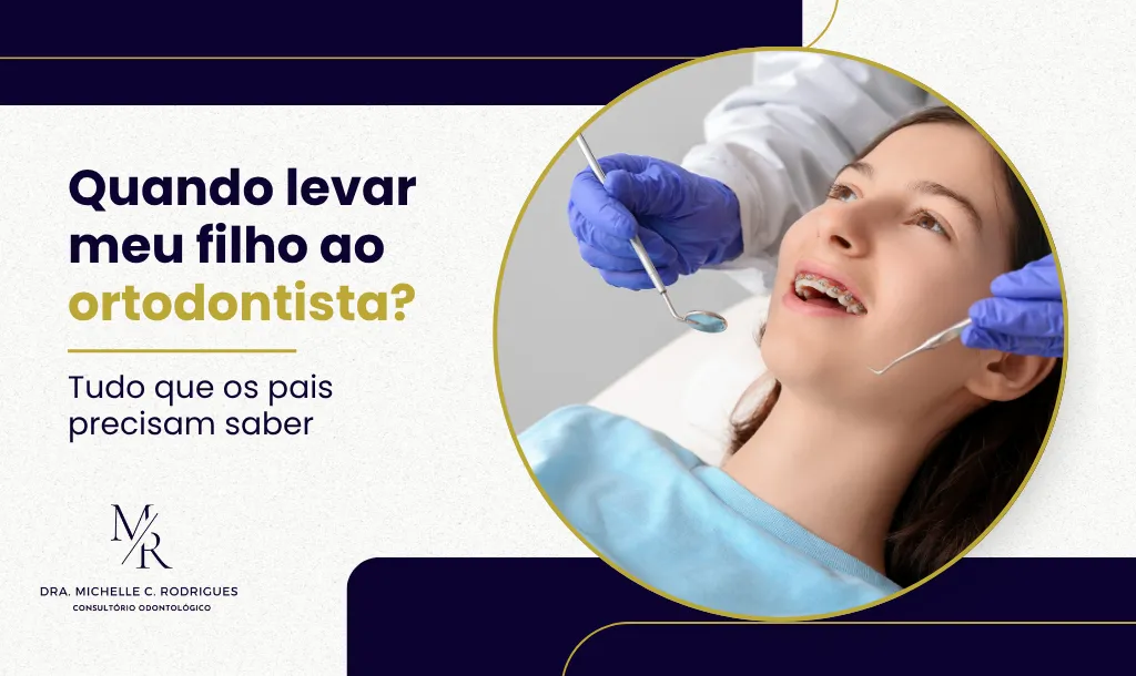 Criança em consulta com ortodontista infantil